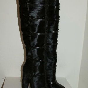 $3K Tom Ford Patchwork Calf Hair Leather Boots